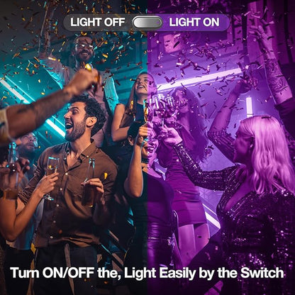2 Pack 300W LED Black Light,Blacklight Outdoor with Plug, IP66 Waterproof UV Black Lights for Glow Party Large Space, Halloween, Fluorescent Poster, Body Paint