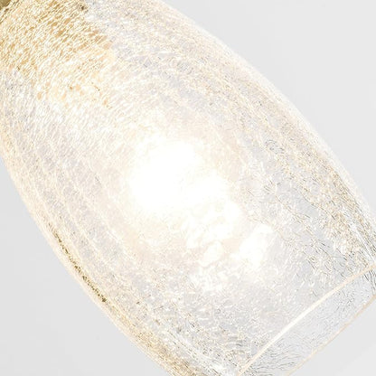 GO&SO 2 Pack Oval Clear Crackle Glass Lamp Shade Replacement,4"W x 7.8"H, 1.57" Fitter, Mini Lamp Shade Pendant Light Shade,High Transmittance for Wall Sconces/Chandelier/Kitchen Island Light