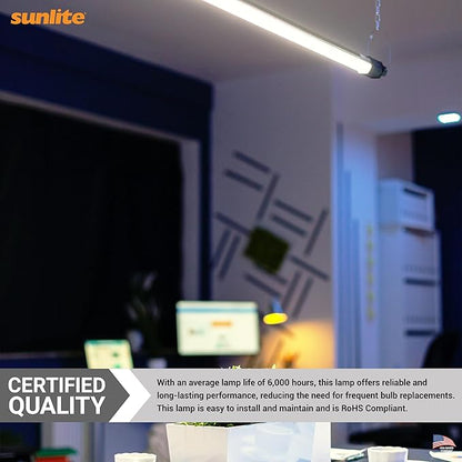 Sunlite 21-Inch F13T5/CW T5 Linear Fluorescent Lamp, 13 Watts, 850 Lumens, 4100K Cool White, Miniature G5 Bi-Pin Base, ROHS Compliant, High Performance Straight Tube, 10 Pack