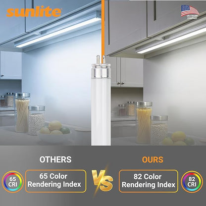 Sunlite 30340 F28T5/841 4 Foot T5 Linear Fluorescent Lamp, 28 Watts, 2500 Lumens, 4100K Cool White, Miniature G5 Bi-Pin Base, ROHS Compliant, High Performance Straight Tube, 40 Pack