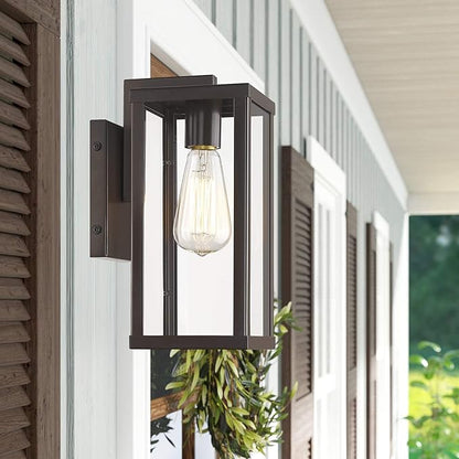 Outdoor Wall Sconce, Exterior Wall Mount Lights, Outdoor Wall Lamp, Exterior Wall Lighting Fixture,Front Door Wall Mount Lighting, Exterior Waterproof Wall Lantern for Garage,Patio (1 Pack)