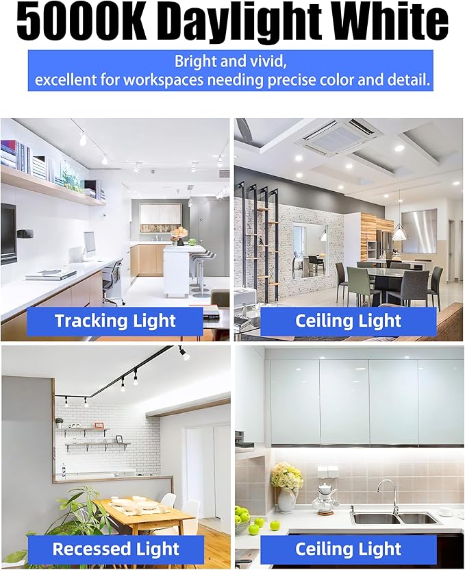 Lumiverse 24 Pack GU10 LED Bulb, Non-dimmable 4W (35W Equivalent) 100 Degree Flood Beam 5000K Daylight White, Halogen Replacement for Kitchen, Living Room, Bedroom
