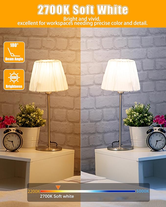 MASTERY MART 6/12/24/36/60/90/120 Pack LED Light Bulbs A19 9W (60 Watt Equivalent) E26 Medium Base, 2700K Soft White Warm Light,800 Lumens, CRI 80+, Non-Dimmable, Energy Star, UL Listed, 120 Pack