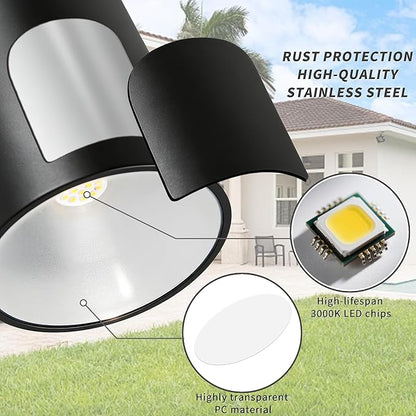 Modern Outdoor Wall Lights,Stainless Steel, 23W 3000K Integrated LED Cylinder Up Down Wall Sconce Porch Lighting IP65 Waterproof Patio Wall Light Fixture for House Porch Entryway