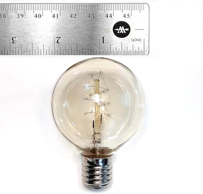 Hometown Evolution, Inc. Box of 25 G50 Spiral Edison 2 Inch 7 Watt C9 E17 Base Replacement Bulbs