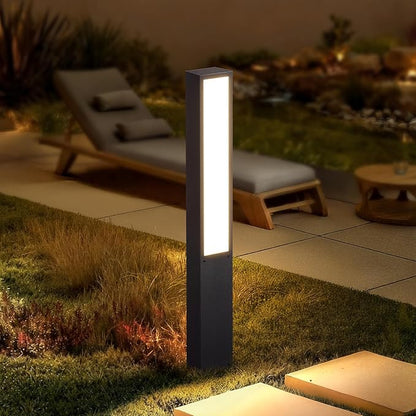Modern Landscape Path Light,40 Inch Aluminum Pathway Bollard Lights Outdoor High Voltage Wired Garden Floor Lamp IP65 Waterproof LED 3000K Luxury Lighting for Patio Walkway Driveway Yard Decoration