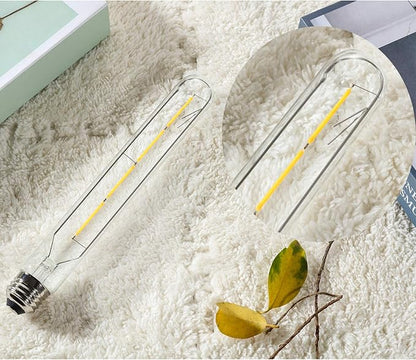 XININSUN T10 Led Bulb,8.9 Inch Long Tubular Led Light Bulbs,40Watt Equivalent, 400lm,E26 4W led t10 Bulb,LED Filament Light Bulb,Dimmable Long Light Bulbs,Clear Glass,4 Pack.(Daylight 4000K)