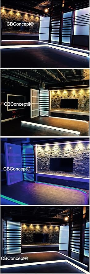CBConcept UL Listed, 30 Feet, Super Bright 8100 Lumen, 3000K Warm White, Dimmable, 110-120V AC Flexible Flat LED Strip Rope Light, Commercial Grade, Indoor Outdoor use, Ready to plug n shine