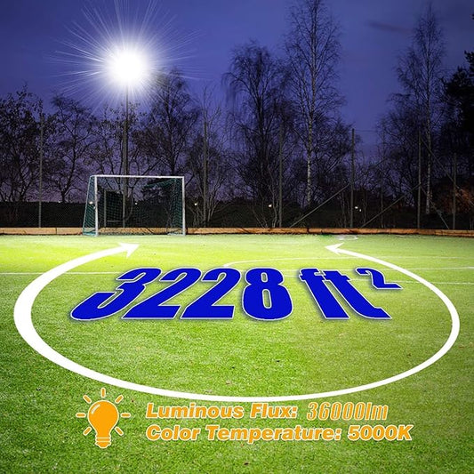 Juyace 240W Led Flood Light Dusk to Dawn Outdoor Lighting 5000K IP65 for Commercial Building Parking lot Farm Yard Exterior Area