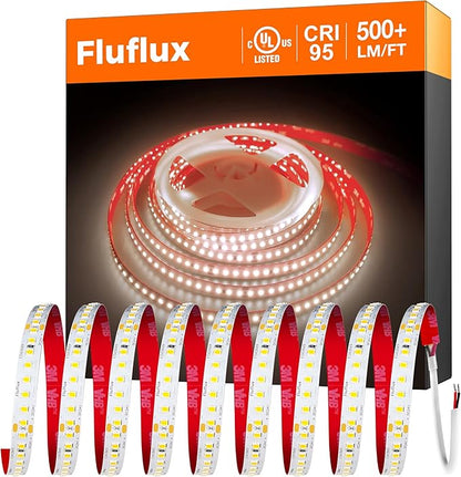 24V 2835 LED Strip Lights 4000K, 500+LM/FT, 32.8FT, UL Listed, CRI95, High Density 160LEDs/m Tape Light, Cuttable, Dimmable, VHB Equipped, for Pros, Architectural Lighting (NO Power Supply)