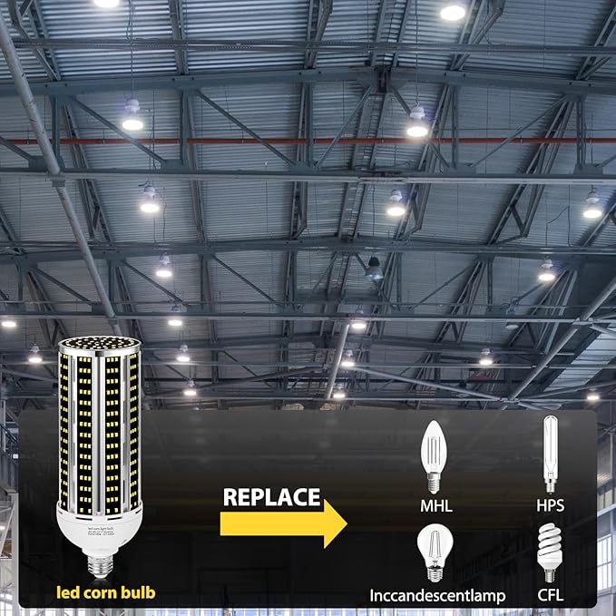 200W 2 pack LED Corn Light Bulb,(2000W Equivalent )Commercial Grade 30500LM DayLight 5000K E26/E39 Medium Mogul Base LED Lamp,Large Area Lights For Outdoor Indoor Garage Warehouse Factory Bay Light