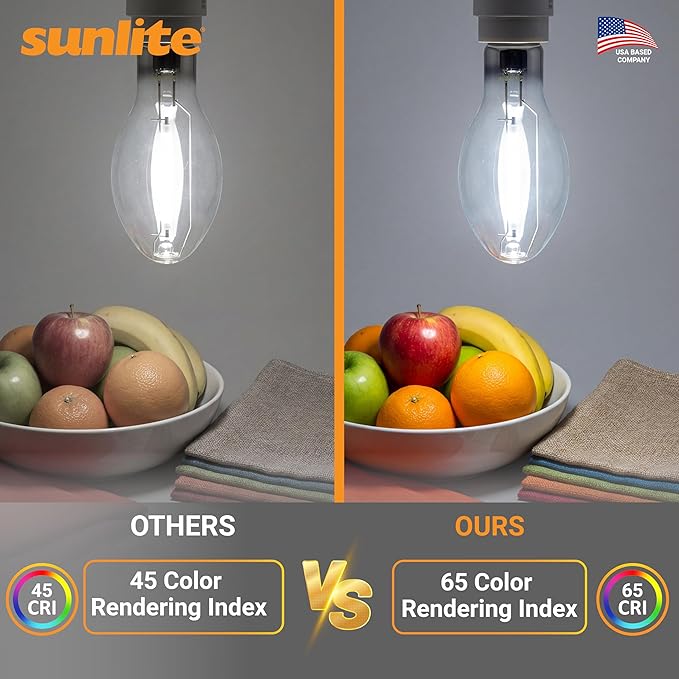 Sunlite 03663 MH400/U/MOG M59 Metal Halide Lamp, 400 Watts, Mogul Base (E39), ED37, 12,000 Hour Life Span, 36000 Lumen, Clear Finish, 4000K