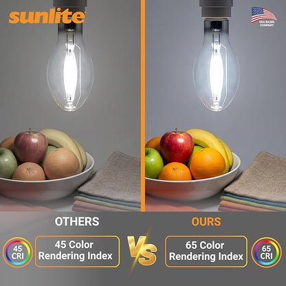 Sunlite 03663 MH400/U/MOG M59 Metal Halide Lamp, 400 Watts, Mogul Base (E39), ED37, 12,000 Hour Life Span, 36000 Lumen, Clear Finish, 4000K