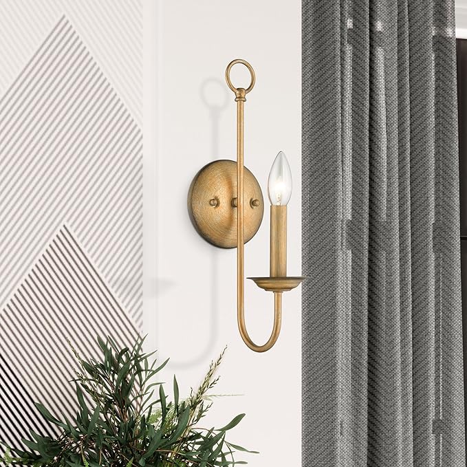 Livex Lighting 42681-07 Steel Wall Sconce for Home Decor; Stylish Wall Decor, 1 Light Fixture Bronze Finish