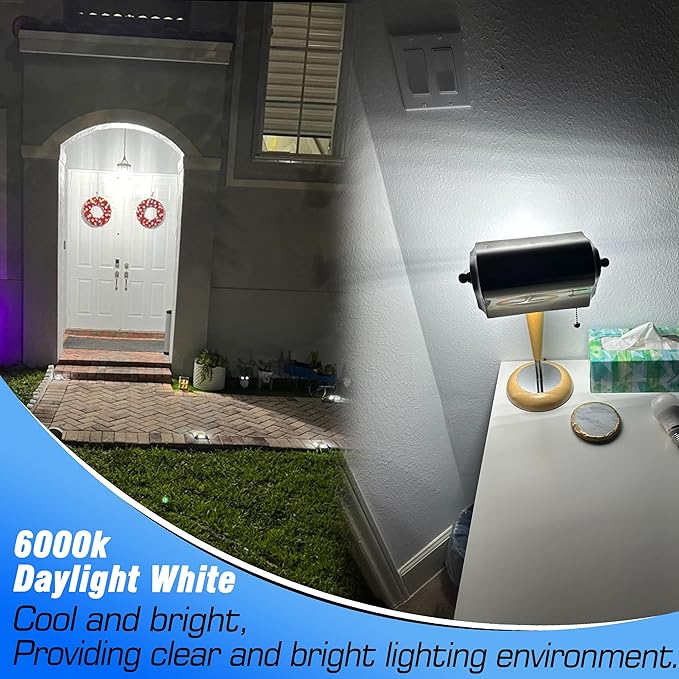 1.57 x 4.92 inch Big E26 LED Bulbs 15W LED Corn Light Bulbs 150 Watt Equivalent 2000 Lumen 6000K Daylight White for Outdoor Home attic Corridor Garage Warehouse Candelabra Ceiling Fan LED Bulbs,2Pack
