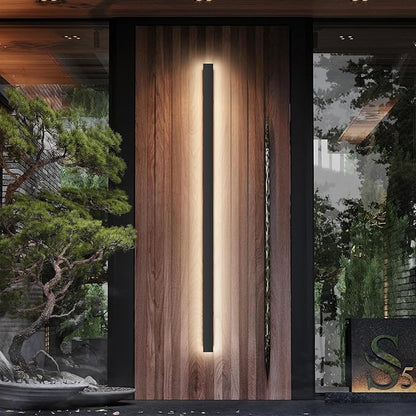 56.3inch Long Outdoor LED Wall Light 4000K Natural Light 45W Black Porch Light Acrylic Waterproof IP65 Exterior Wall Light Fixture for House Patio Porch Courtyard