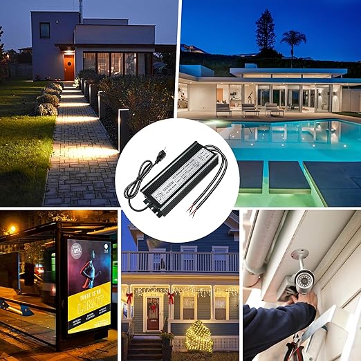 inShareplus 400W 12V Power Supply, AC 90-140V to DC 12 Volt 33.3A LED Driver, IP67 Waterproof Outdoor Low Voltage Transformer with Standard 3-Prong Plug for LED Light and Other 12V Products