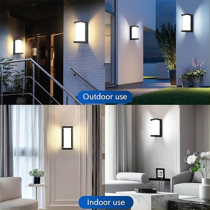Outdoor Light Fixtures Wall Mount 2 Pack, 3 Colors & Dimmable Exterior Wall Lights for House, Front Porch & Patio