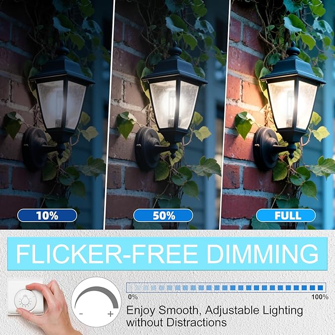 Tubular LED Edison Bulb Dimmable 4000K Neutral White, 4W, 40 watt Equivalent, E26 LED Light Bulbs, T10 Edison Bulbs for Chandeliers, Ceiling Fan, 90+CRI 400LM, 6 Pack