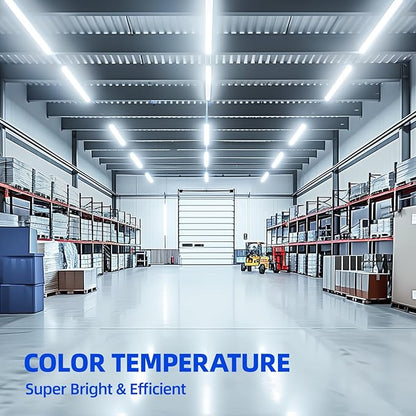 Barrina T8 LED Bulbs 4 Foot Type B, G13, 24W, 3200LM, 6000K Bright Light, Double End Powered, Ballast Bypass, 4 Foot LED Fluorescent Replacement, T8 T10 T12 LED Replacement, Clear Cover, 8 Packs