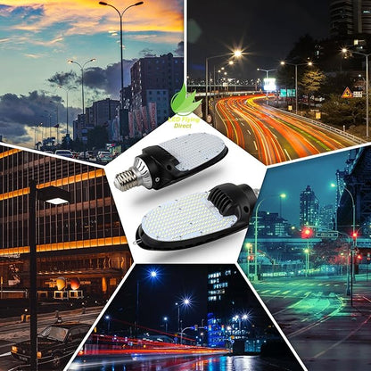 LED Shoebox Corn Retrofit Lamp, 75W/95W/115W Power Selectable, 5000K Shoebox Corn Bulb, Rotatable E39 Mogul Base, 500W MH Equivalent, LED Paddle Bulb for Parking Lot, Wall Pack, Flood Light Retrofit