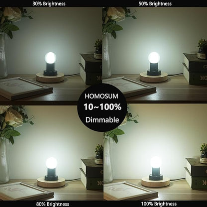 Dimmable G16.5 Frosted Edison Bulbs, E26 LED Bulb, 6W Equivalent 60W, G16 1/2 led Edison Bulb 4000K,E26 Frosted LED Globe Bulbs for Chandeliers, Vanity Lights- AC120V 600LM, 6Pack (6W-4000K)