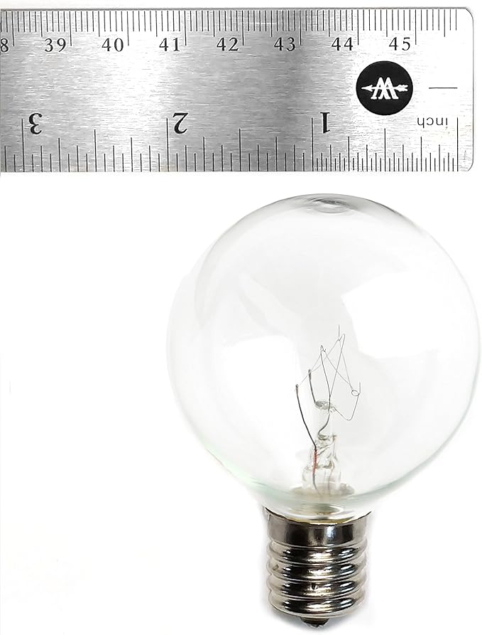 Hometown Evolution, Inc. 100 Foot C9 Commercial Exterior Globe String Lights with 80 G50 2 Inch Clear Bulbs (Black Wire) for Weatherproof Heavy Duty Vintage Outside Lighting