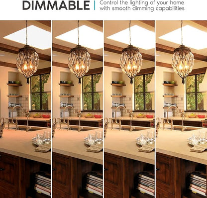 LUXRITE 4W Vintage Candelabra LED Bulbs Dimmable, 400 Lumens, 2700K Warm White, Chandelier Light Bulbs 40W Equivalent, Flame Clear Glass, Filament Candle Bulb, UL Listed, E12 Base (12 Pack)