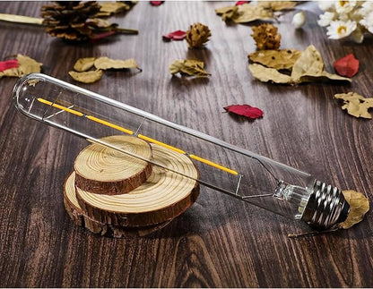 XININSUN T10 Led Bulb,8.9 Inch Long Tubular Led Light Bulbs,40Watt Equivalent, Warm White 2700K 400lm,E26 4W led t10 Bulb,LED Filament Light Bulb,Dimmable Long Light Bulbs,Clear Glass,4 Pack.