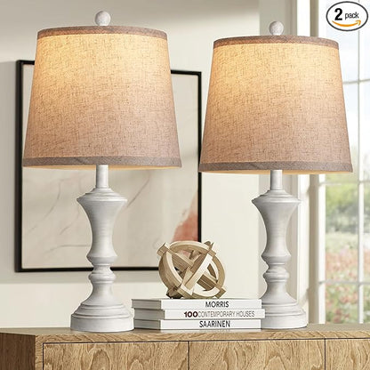 Retro Table Lamps Set of 2 Nightstand Lamp for Bedroom Vintage Rustic Table Lamps for Living Room Traditional Nightstand Bedside Lamps Bulb NOT Included