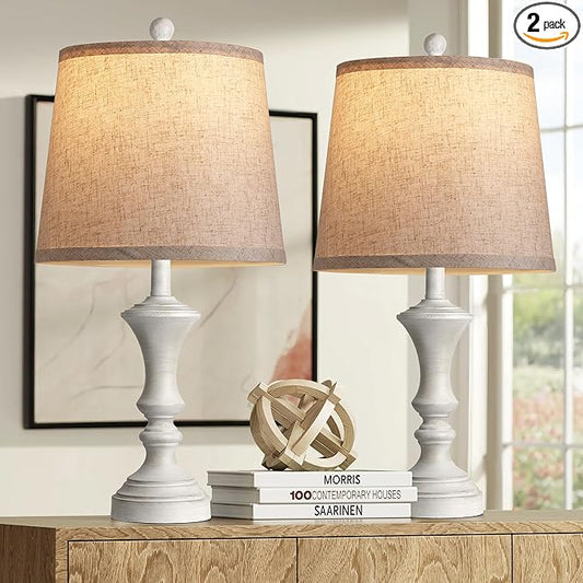 Retro Table Lamps Set of 2 Nightstand Lamp for Bedroom Vintage Rustic Table Lamps for Living Room Traditional Nightstand Bedside Lamps Bulb NOT Included