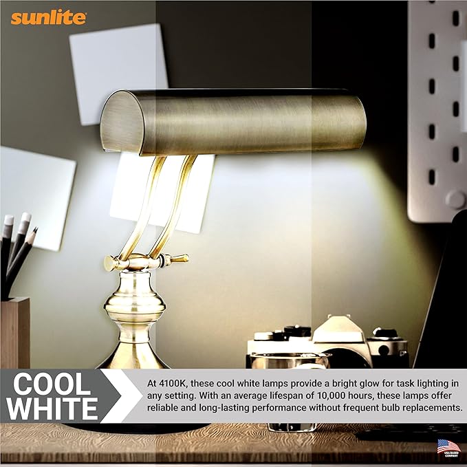 Sunlite FT24DL/841 Plug-in Twin Tube Compact Fluorescent Lamp, FT 4-Pin, 24 Watts, 1800 Lumens, 4100K Cool White, 4-Pin (2G11) Base, 120 Volts, 1 Pack