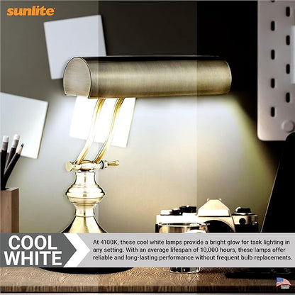 Sunlite FT24DL/841/10PK Compact Fluorescent 24W Twin Tube Light Bulbs, 4100K Cool White Light, 2G11 Base, 10 Pack