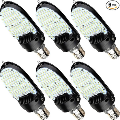 115W LED Shoebox Corn Retrofit Lamps, 5000K 15525LM Shoebox Corn Light Bulb(500W MH Equiv.) Rotatable E39 Mogul Base, 180° LED Paddle Bulb for Retrofitting Parking Lot Street Lighting (6-Pack)