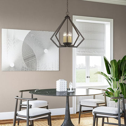Livex Lighting 40925-07 Prism 5 Light Chandelier, 20" x 20" x 19.5", Bronze