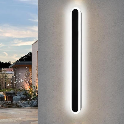 BONLICHT Outdoor Lights 1 Pack Modern Long Exterior LED Wall Lighting Fixtures 60 inch Dimmable 5CCT LED Linear Outdoor Black Wall Sconces Lamp for Garage Door Garden Yard Porch Patio Corridor House