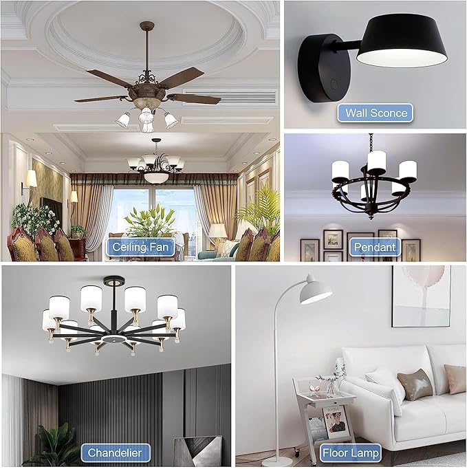 Leools E12 Led Chandelier Light Bulb,Frosted G16.5 Type G Round Light Bulb,60 watt 600lm 4000k Daylight,Dimmable Led Globe Light Bulbs for Ceiling Fan,Scentsy,Vanity,Candelabra LED Light Bulbs 6 pcs