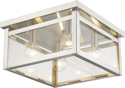Livex Lighting 4032-91 Milford 4-Light Ceiling Mount, Brushed Nickel, 6.00x11.00x11.00