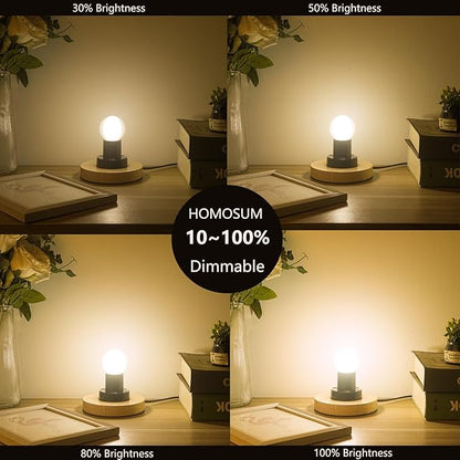 Frosted G16.5 LED Light Bulb, Dimmable Wall sconces Edison Bulb,6W (60W Equivalent), 2700K, E26 Globe Light Bulb for Ceiling Fans, Chandeliers, Vanity, G50, 6Pack (6W-2700K)