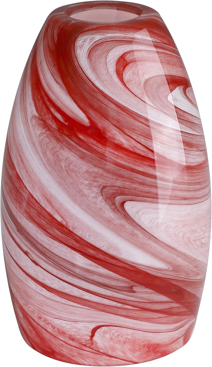 Glass Pendant Lamp Shade 4.72" Art Glass chandeliers Cover,Burgundy Marble Pendant Light Shade Mini Oval Light Shade Replacement Shade Only Light Fixtures for Kitchen Island pendant light