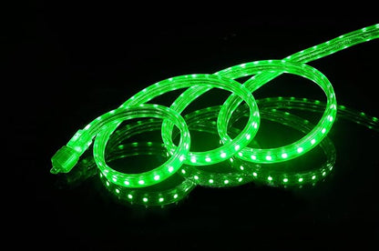 CBconcept UL Listed, 20 Feet,Super Bright 5400 Lumen, Green, Dimmable, 110-120V AC Flexible Flat LED Strip Rope Light, 360 Units 5050 SMD LEDs, Indoor Outdoor Use, Ready to use