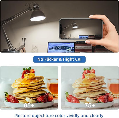 2.5 Inch E17 Intermediate Base LED Filament Bulb 360 Lumens, 5000K Daylight White Dimmable Appliance Bulb AC 120V, UL Listed T8 Microwave Light Bulbs Under Hood for Refrigerator Stove 4Pack
