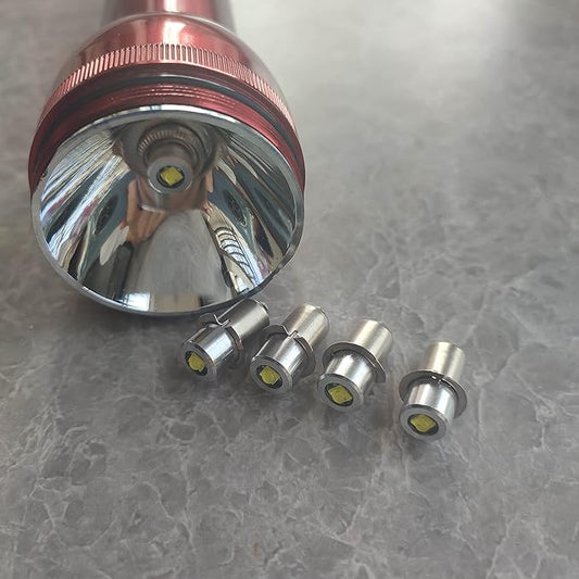 P13.5S PR2 LED Bulb Flashlight Replacement Led Conversion kit 2D 3D 4d Cell Bulbs 3W 3V 4.5V 6V for 2-4C&D LED Bulbs 4Pack