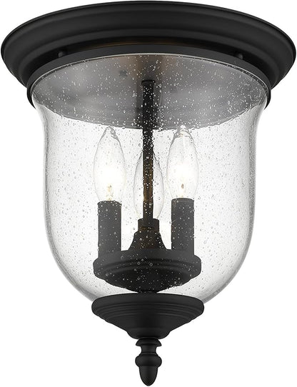 Livex Lighting 5024-04 Legacy 3-Light Ceiling Mount, Black