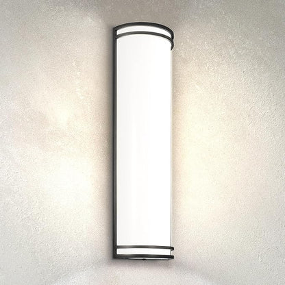 ASD 24 Inch LED Outdoor & Indoor Wall Mount Light Fixture - Matte Black Modern Wall Sconce Lighting - 25W 120-277V 3000K 4000K 5000K Adjustable Dimmable Front Door & Patio Exterior Lights - ETL