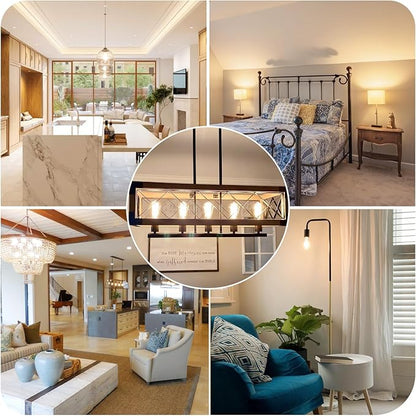 12Packs ST64 Large Vintage LED Edison Bulbs, 60W Equivalent 7W, 800Lumens, Dimmable Antique LED Filament, 3000K Warm White, E26 Medium Base Light Bulbs High Brightness Clear Glass for Bedroom Office
