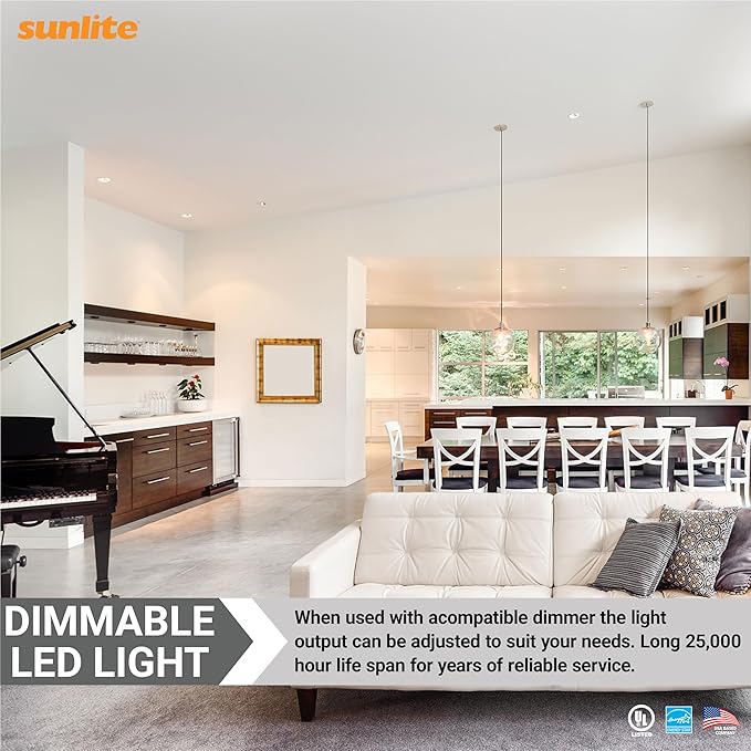 Sunlite LED PAR30 Short Neck Flood Light Bulb, 9 Watt, (75W Equivalent), 850 Lumens, Medium Screw (E26) Base, Dimmable, ETL Listed, 4000K Cool White, 6 Count