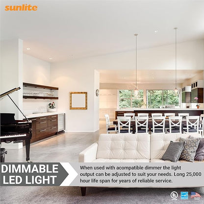 Sunlite LED PAR30 Short Neck Flood Light Bulb, 9 Watt, (75W Equivalent), 850 Lumens, Medium Screw (E26) Base, Dimmable, ETL Listed, 4000K Cool White, 6 Count