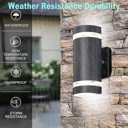 Up and Down Outdoor Wall Lights- Outdoor Lighting Fixtures,RGB Color Changing, App & Voice Control, ETL Listed, Front Door Light Fixture 6500K, Smart Exterior Lights for House, Porch, Garage
