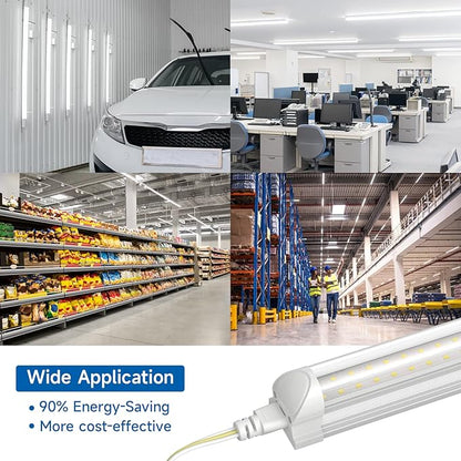 SHINESTAR Led Shop Lights, 40W 5000LM 5000K LED Shop Light Super Bright 75% Energy-Saving Linkable T8 Light Tube Integrated Fixture for Workshop Garage (4FT/40 Pack)